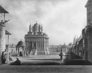 View Of A Greek Orthodox Church In Walachia by Luigi Mayer