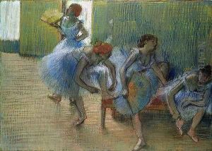 Dancers on a Bench, c.1898 by Edgar Degas