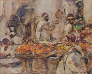 Fruit Sellers, Morocco by William Frederick Mayor