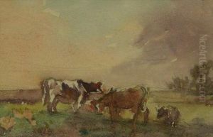 Cows Grazing by William Frederick Mayor