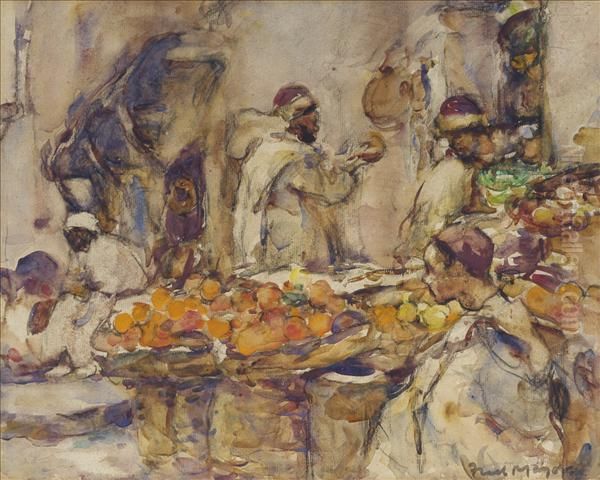 Figures In An Arab Market - view 1