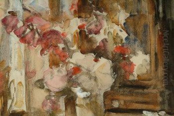 Still Life Of Flowers Before A Mirror - view 1