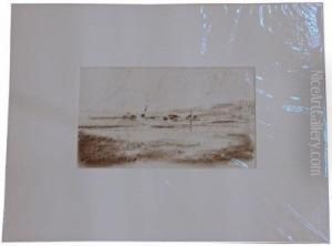 Konvolut Aus Funf Landschaftszeichnungen by Max Mayrshofer