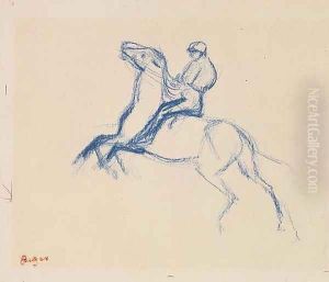 Jockey on Horseback by Edgar Degas
