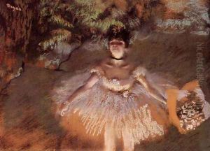Dancer Onstage with a Bouquet by Edgar Degas
