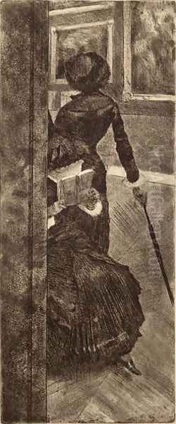 At the Louvre - The Painter (Mary Cassatt) c.1879 - view 1