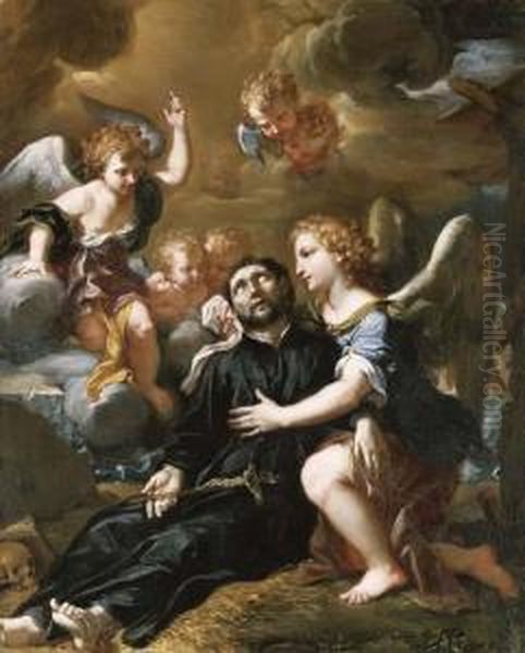 Angels Comforting Saint Francis Xavier - view 1