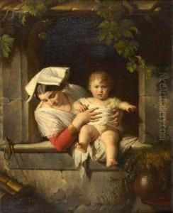 Maternal Cares by Giuseppe Mazzolini