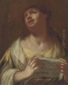 A Lady Singing by Sebastiano Mazzoni