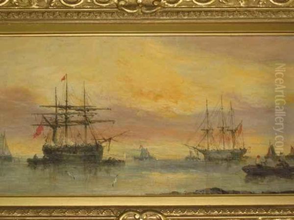 Sailing Ships At Anchor - view 1