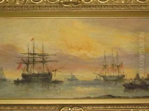 Sailing Ships At Anchor by William McAlpine