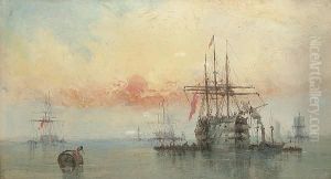 Bringing On Supplies; And French Frigates In A Swell Bringing On Supplies; And French Frigates In A Swell