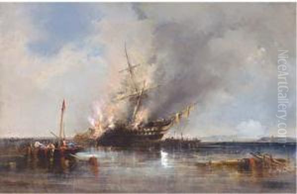 The Loss Of H.m.s. Bombay Off Montevideo - view 1
