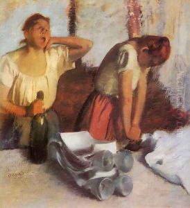 Laundry Girls Ironing I by Edgar Degas