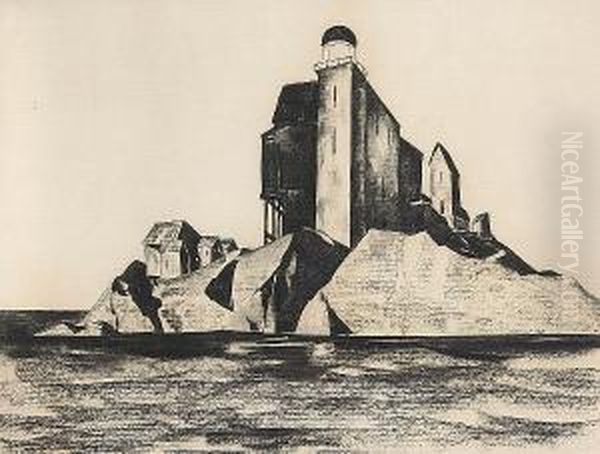 Lighthouse On A Rocky Shore - view 1