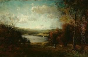 Autumn Landscape With Lake by George Herbert McCord