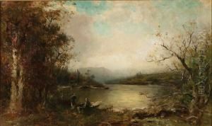 Fishing Scene At Sunrise