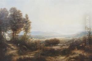 Valley Landscape With House And Figure by George Herbert McCord