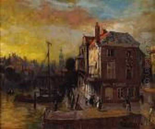 Boston Harbor At Sunset - view 1