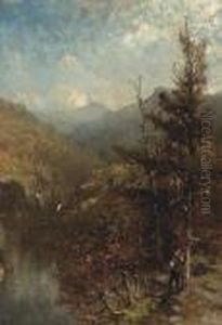 Mountain Trees And Passing Clouds by George Herbert McCord