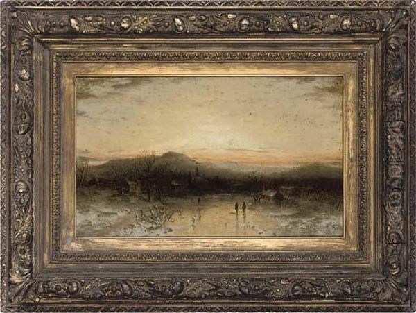 Figures On A Frozen Lake - view 1