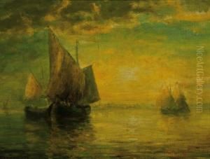 ''a Golden Sunset'' by George Herbert McCord