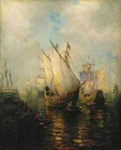 Ships In A Harbor