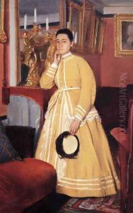 Portrait of Madame Edmondo Morbilli, nee Therese De Gas I by Edgar Degas