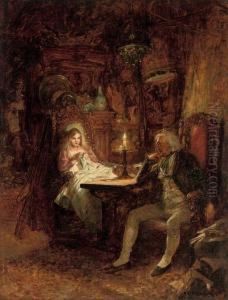 Little Nell And Her Grandfather In The Old Curiosity Shop by Arthur David Mccormick