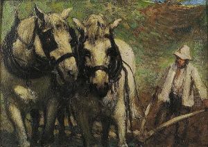 The Ploughing Team by Arthur David Mccormick