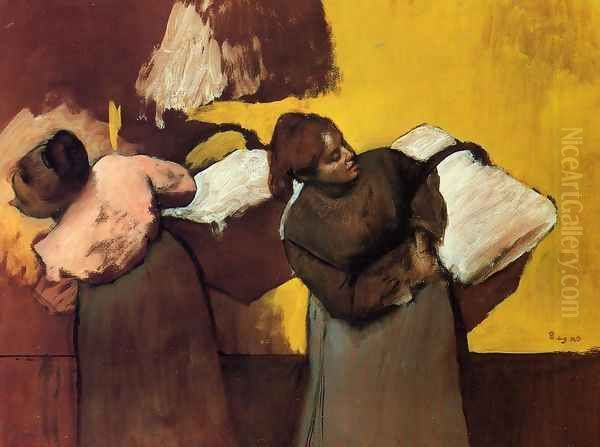 Laundress Carrying Linen - view 1