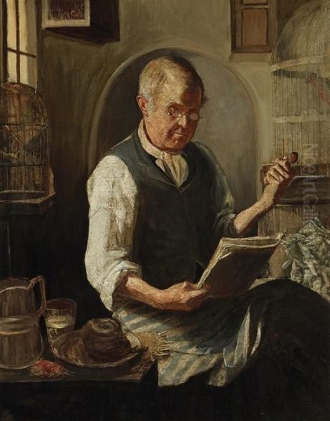 Old Man With Caged Birds - view 1