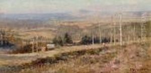 Figure On A Hillside In A Summer Landscape by Frederick McCubbin