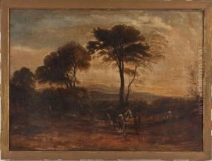 Landscape With Horse And Cart by Horatio McCulloch
