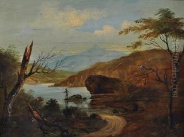 View Of Loch Katrine And Another Highlandlandscape by Horatio McCulloch