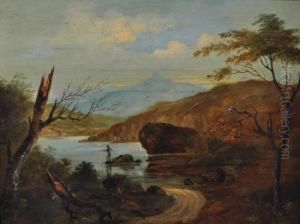 View Of Loch Katrine And Another Highlandlandscape by Horatio McCulloch