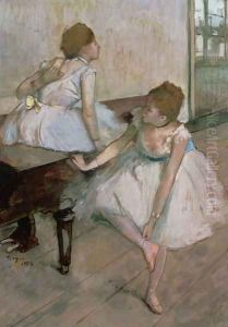 Two dancers resting, 1874 by Edgar Degas