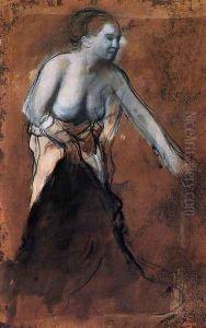 Standing Female Figure with Bared Torso by Edgar Degas