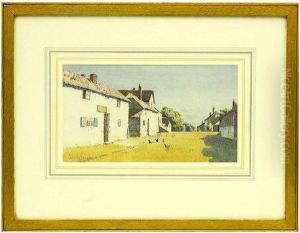 Sunny Village Scene, Probably North Wales by John Mcdougal