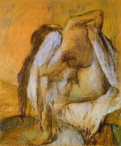 After the Bath, Woman Drying Herself III by Edgar Degas