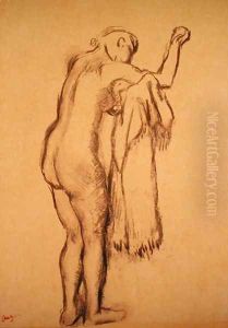 Bather Drying Herself by Edgar Degas