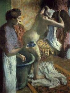 Breakfast after a bath by Edgar Degas