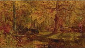 An Autumn Woodland Scene by Jervis McEntee