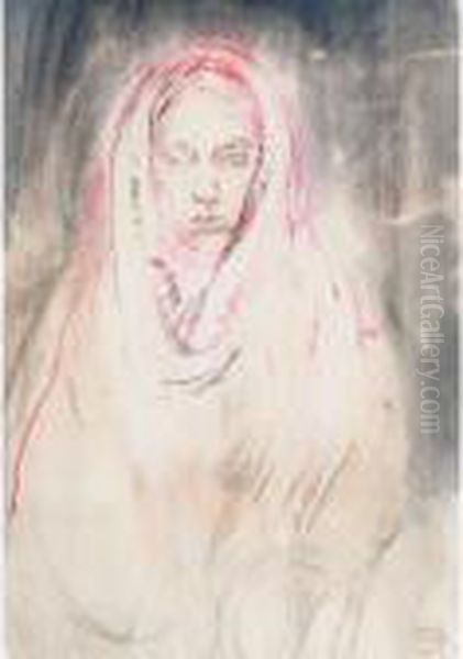 Lady In A Shawl; Head Of A Woman; Study Of A Young Girl; Two Figures - view 1