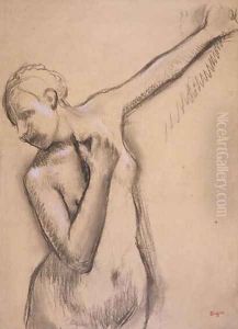 Half Length Nude Girl, c.1895 by Edgar Degas