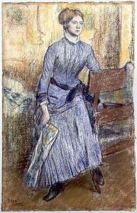 Portrait of Helene Rouart (Mme. Marin) 1886 by Edgar Degas