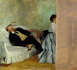 M. and Mme Edouard Manet by Edgar Degas