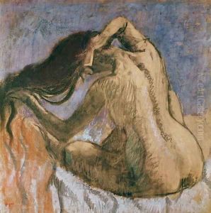 Woman Combing her Hair, 1905-10 by Edgar Degas