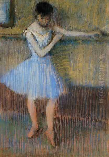 Dancer in Blue at the Barre - view 1