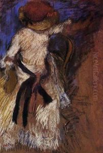 Seated Woman in a White Dress, c.1888-92 by Edgar Degas
